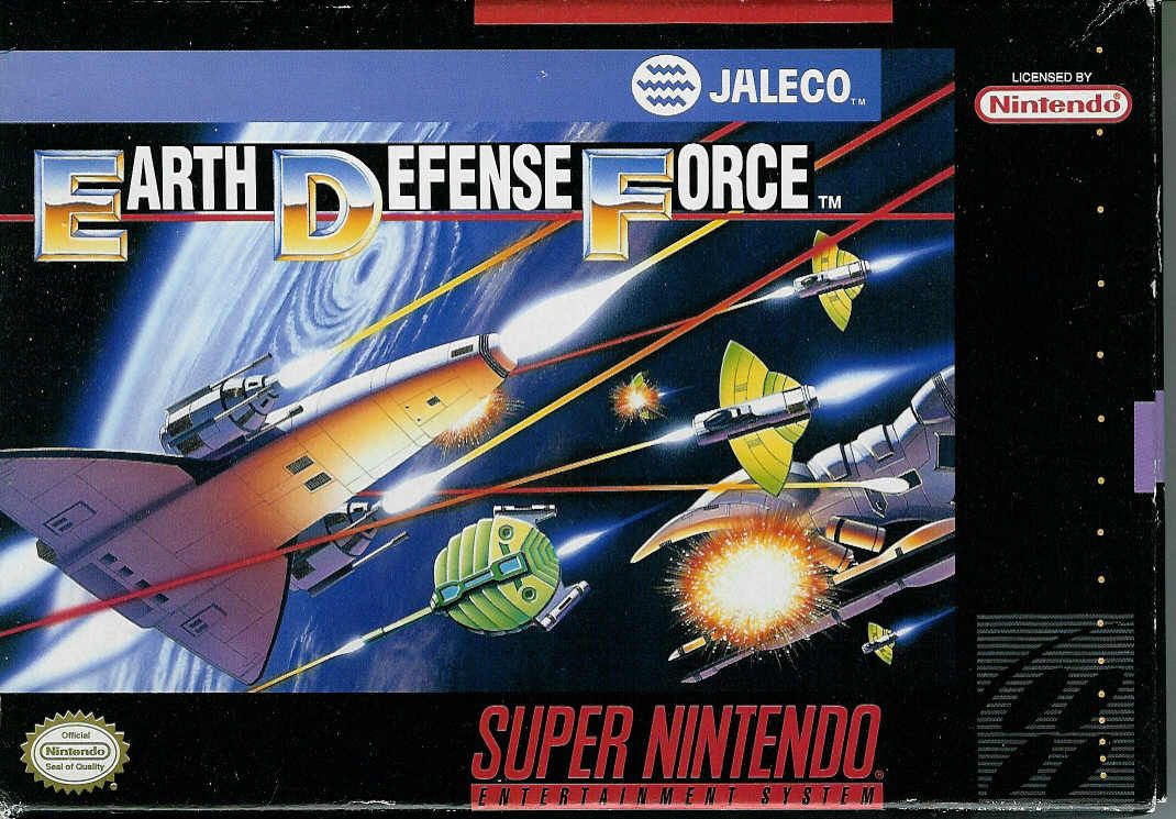 Earth Defense Force box art for Super Nintendo